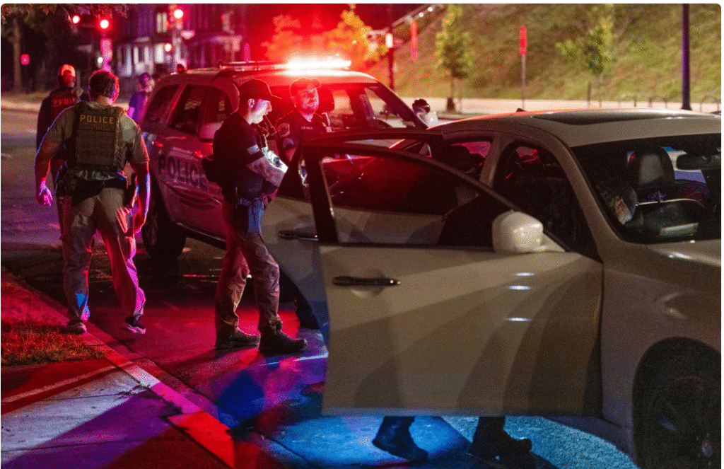 Trump’s DC Takeover Sees Crime Dip, Immigration Arrests Surge. Police and Federal Agents Conduct Joint Vehicle Search in DC