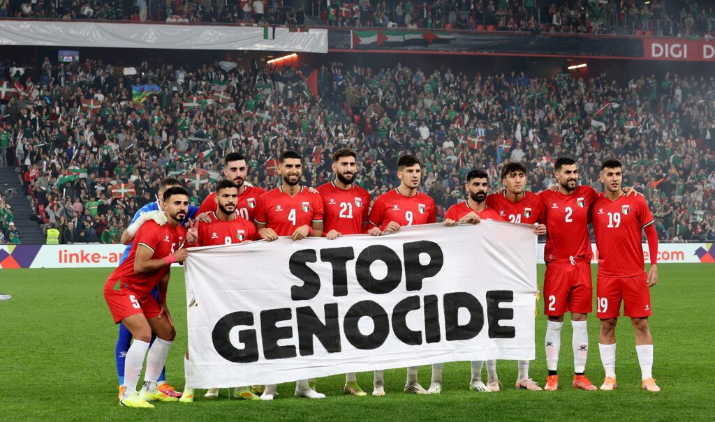 50,000 fans cheer for Palestine at friendly football match in Spain | Gaza