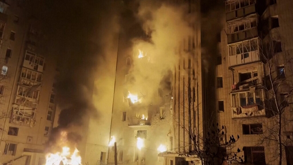 Ukraine firefighters rush to rescue people, pets after Russian strike | Russia-Ukraine war