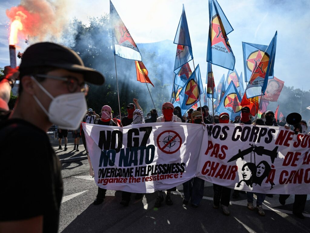 Geneva police use force as G7 protest escalates into violence | Protests News