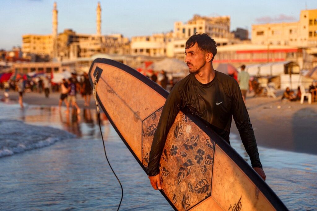 Gaza surfers seek solace from war in the sea | Gaza