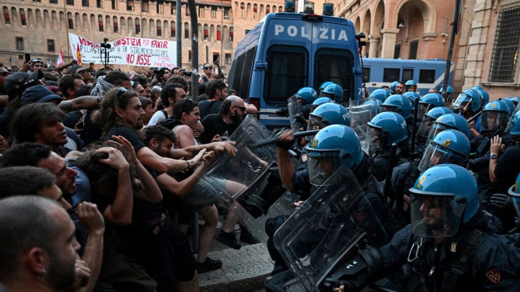 Clashes between police and people protesting Italy arrest death | News