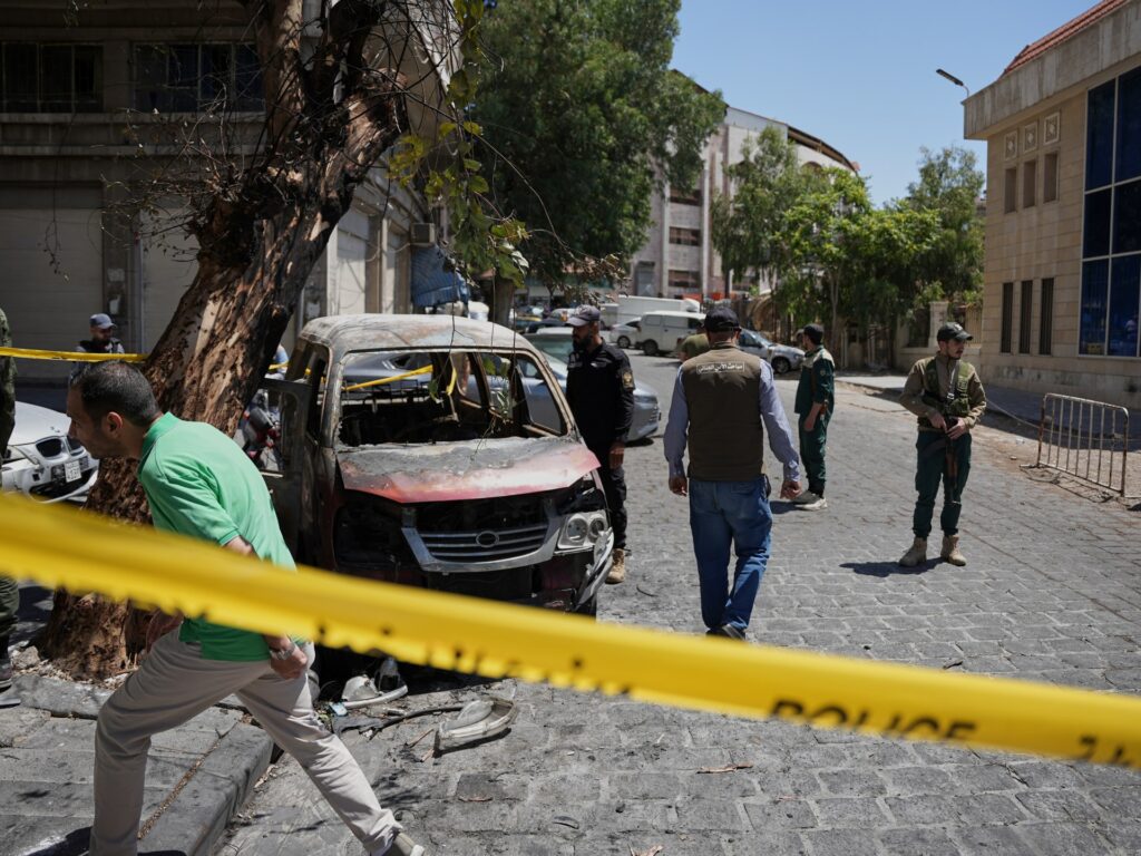 Syria says one killed, 36 wounded after Damascus blasts during Macron visit | Syria’s War News