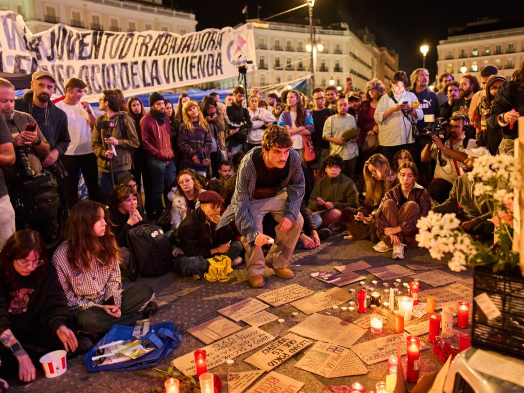 Photos: Protests erupt after 87-year-old evicted woman dies in Madrid | Property News