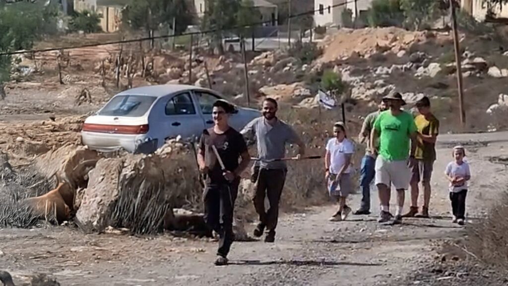 Armed Israeli settlers try to break into Palestinian grandfather’s home | Israel-Palestine conflict